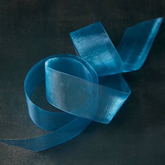 Cinta De Organza Azul Brillante – 15 Mm De Ancho X 10 M De Largo – Ideal Para Manualidades, Regalos Y Decoración